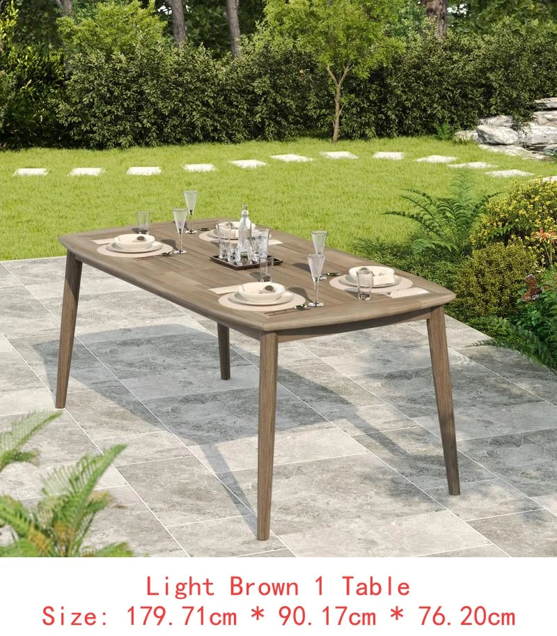 7-Piece Acacia Outdoor Dining Set - 70.75" Table