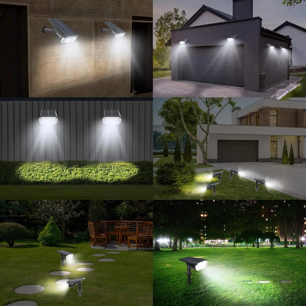 Solar Outdoor Pathway Lights 1000 Lumens, 64 LEDS