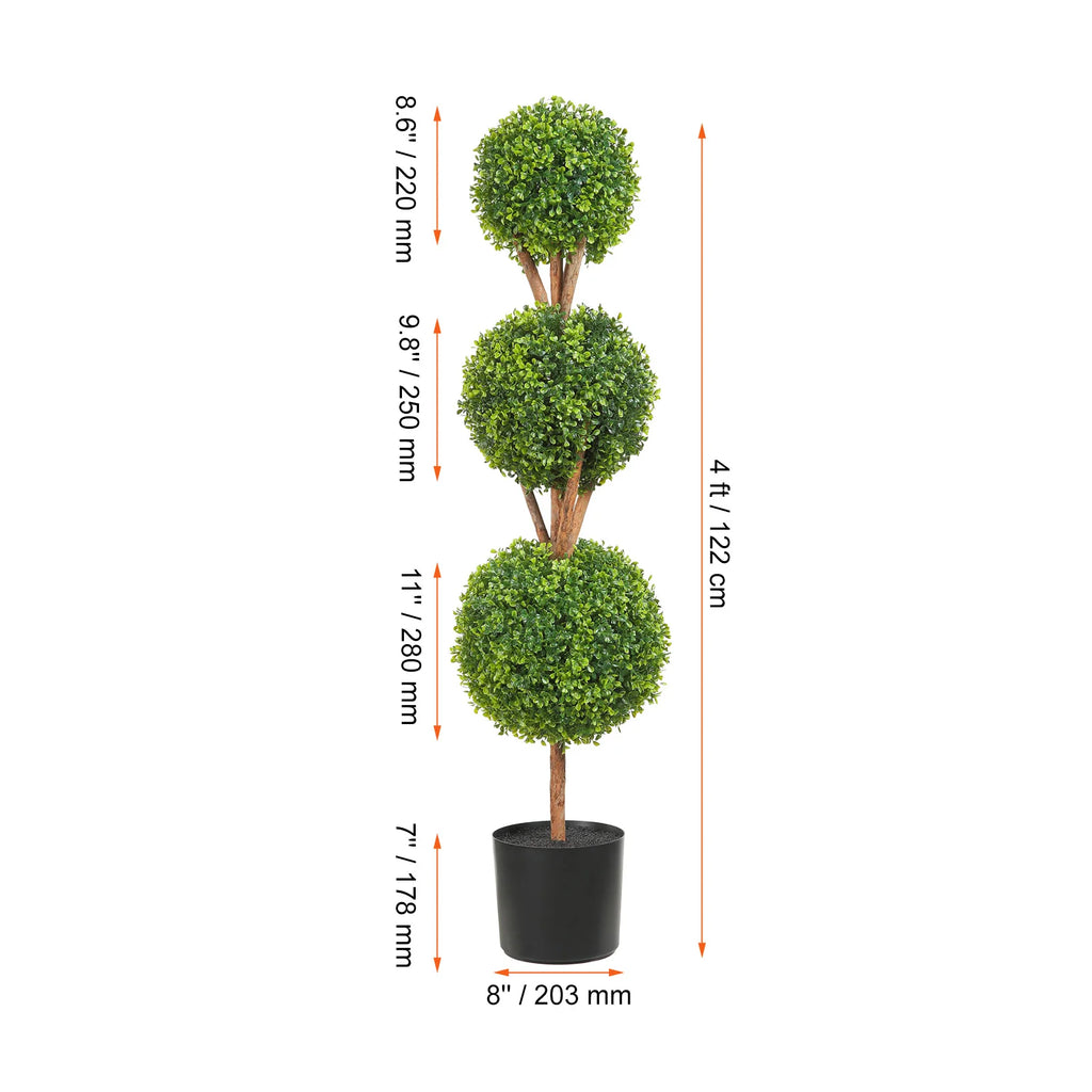 Artificial Boxwood Tower Topiary Spiral Artificial Plant 36/48in high