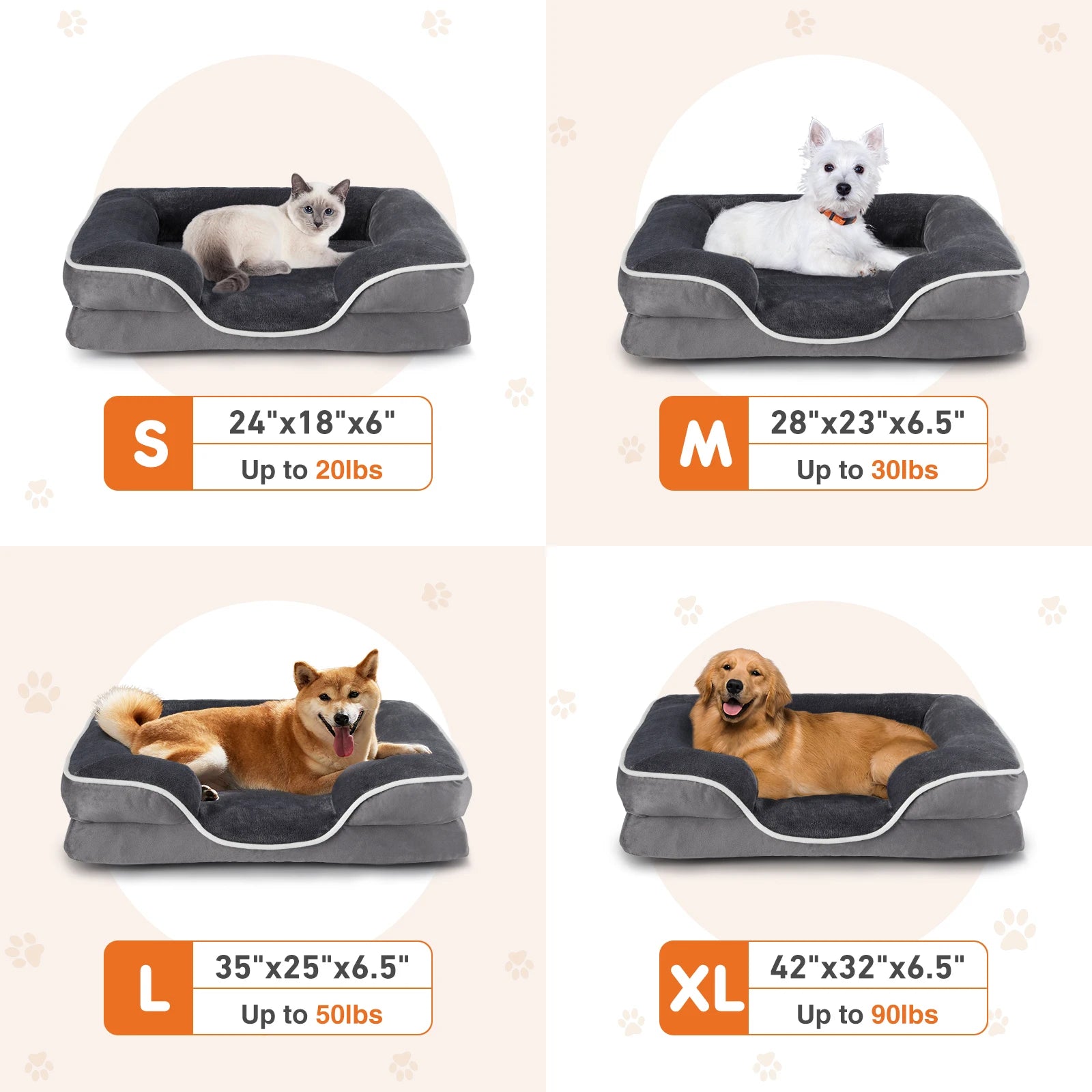 Orthopedic Dog Bed Memory Foam for Small Dogs