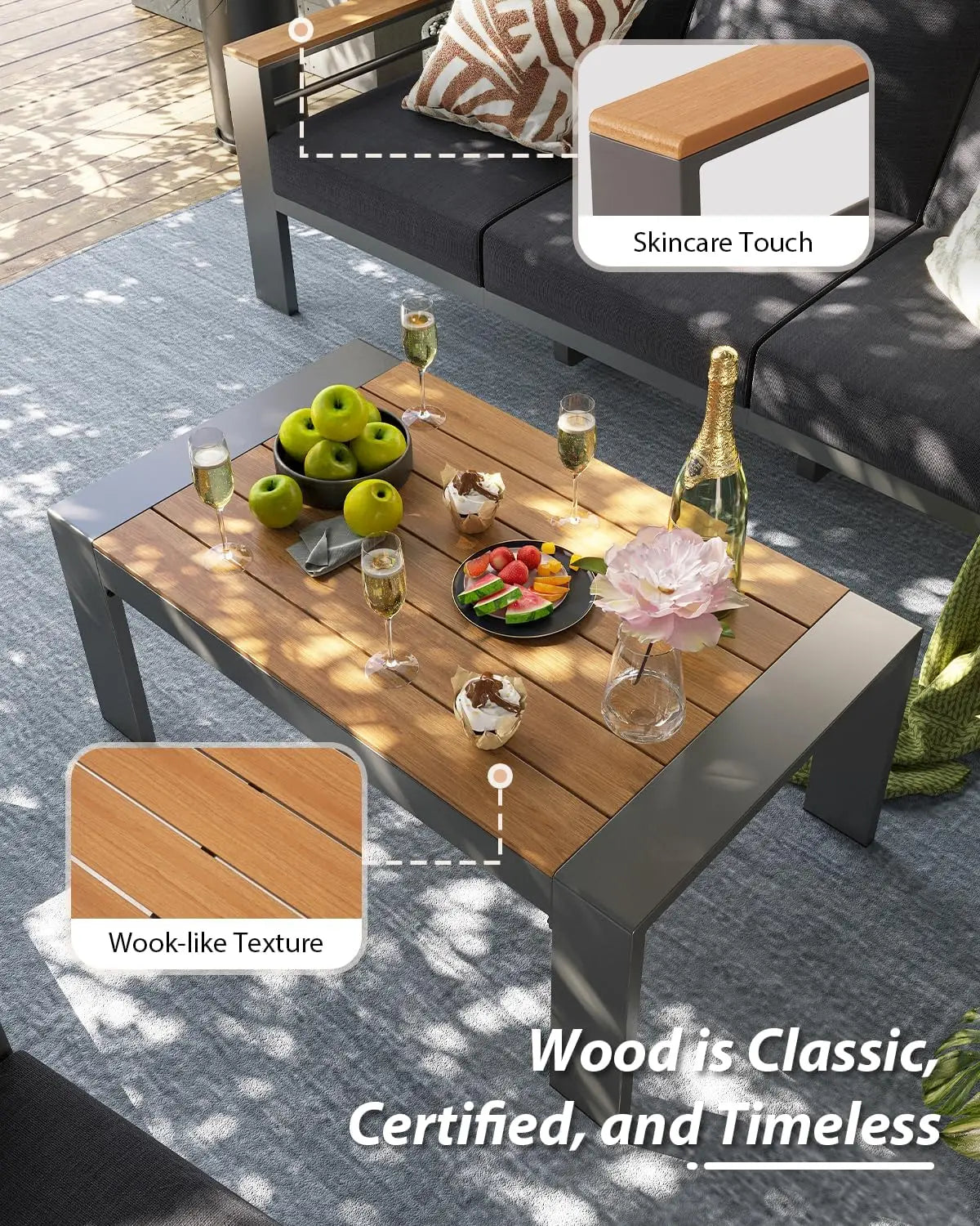 4 piece Aluminum Outdoor Patio Furniture Set