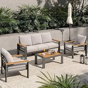 4 piece Aluminum Outdoor Patio Furniture Set