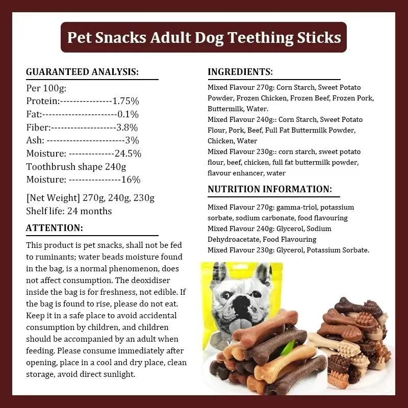 New Dog Bruxism Stick Toothbrush Bone