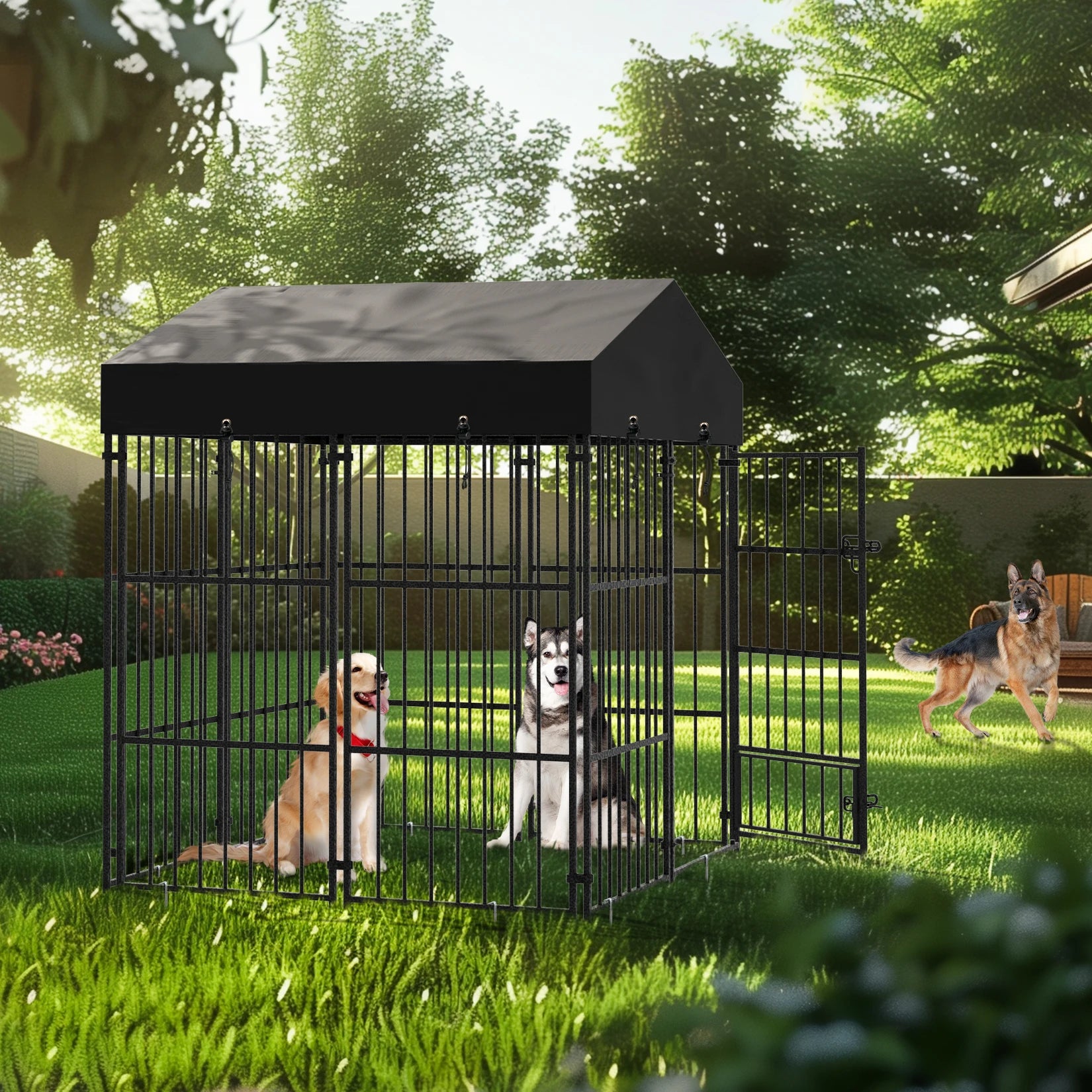XXL Large Luxury Outdoor Dog Kennel Pet House Enclosure