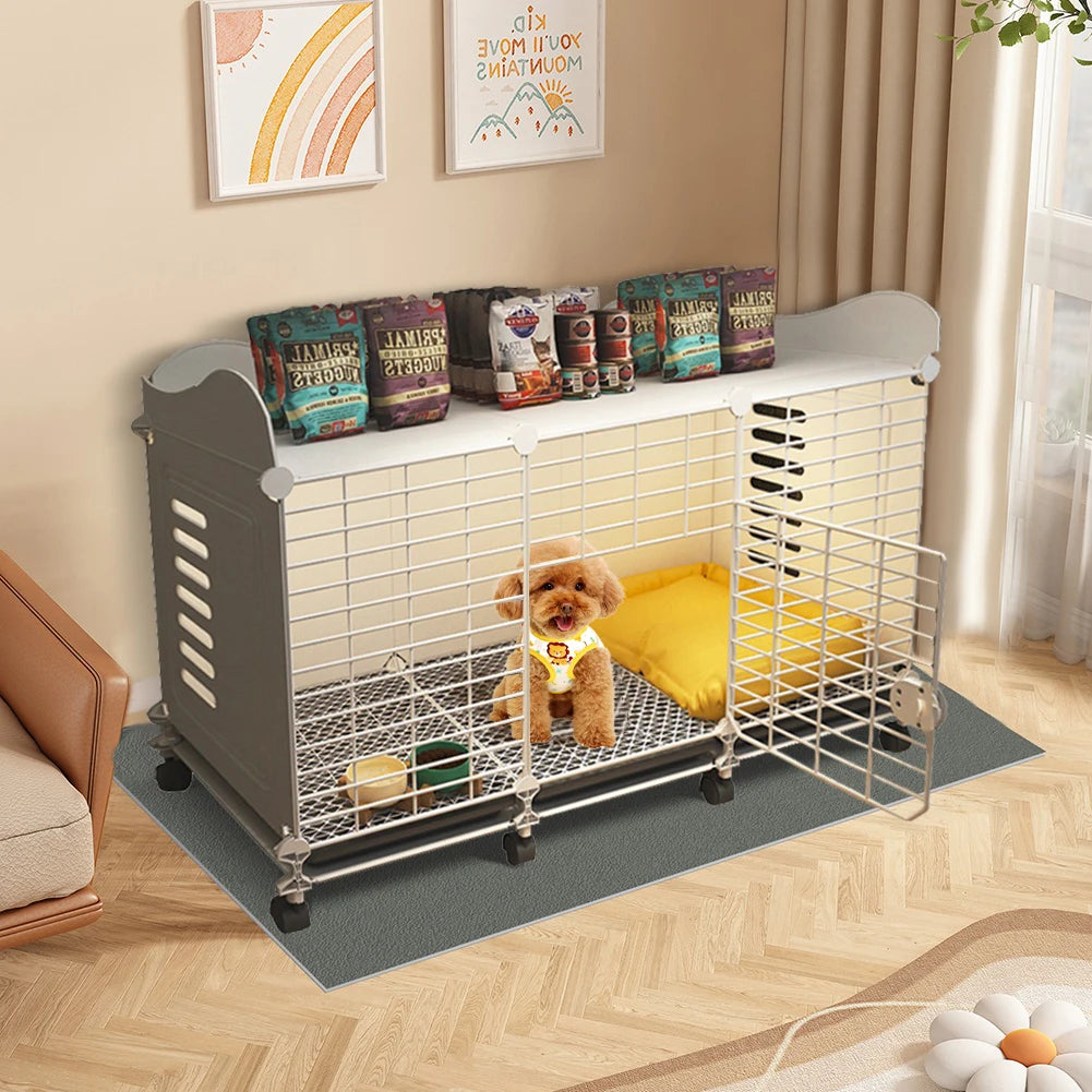 Dog Cage Crate with Wheels & Tray Indoor Dog House
