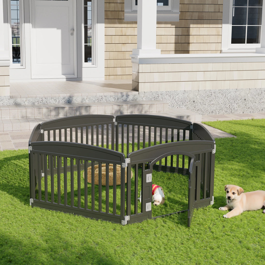 Plastic Dog Playpen 6 Panel 24IN Expandable Durable Fence