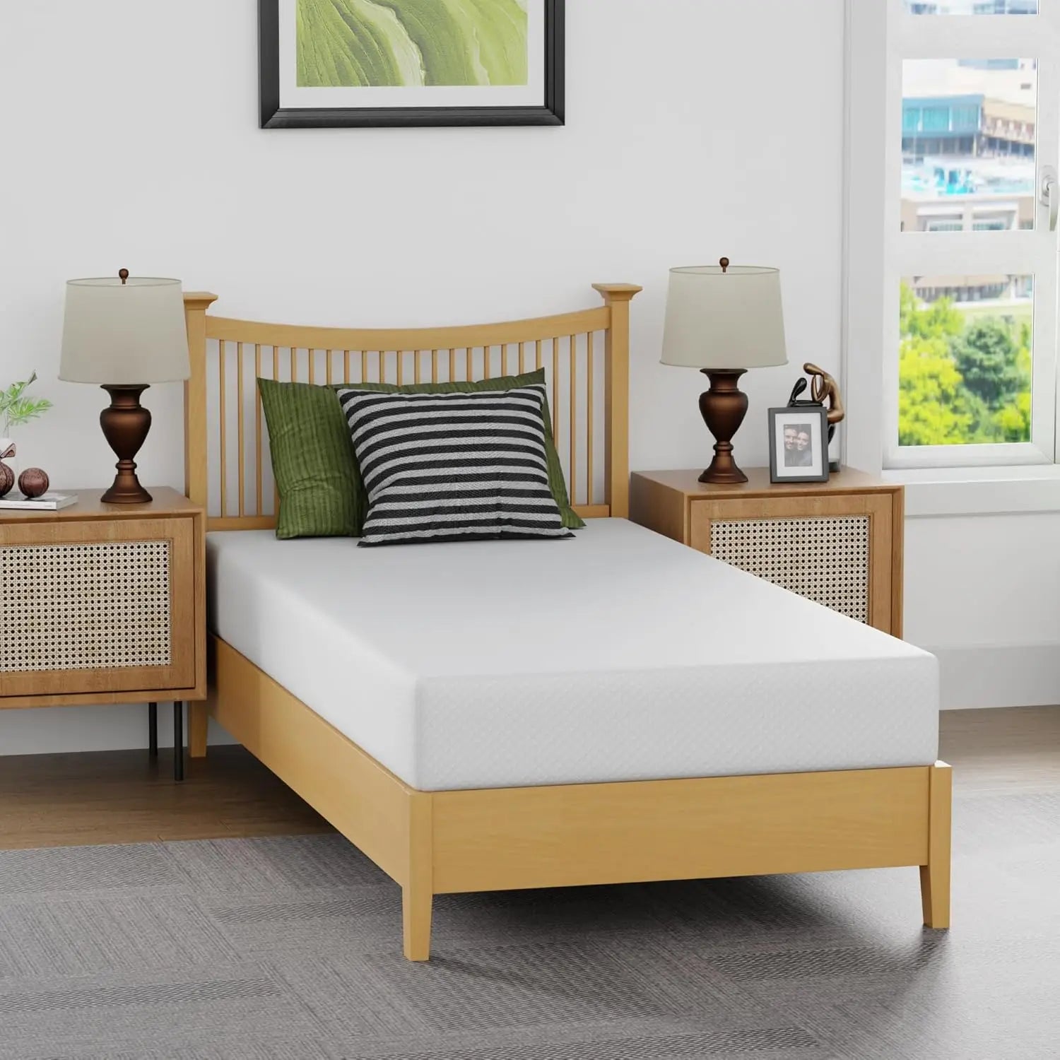 8 Inch Twin Gel Memory Foam Mattress, Medium Firm