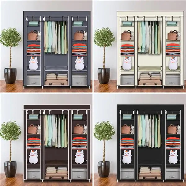 69" Portable Clothes Closet Wardrobe Storage Organizer