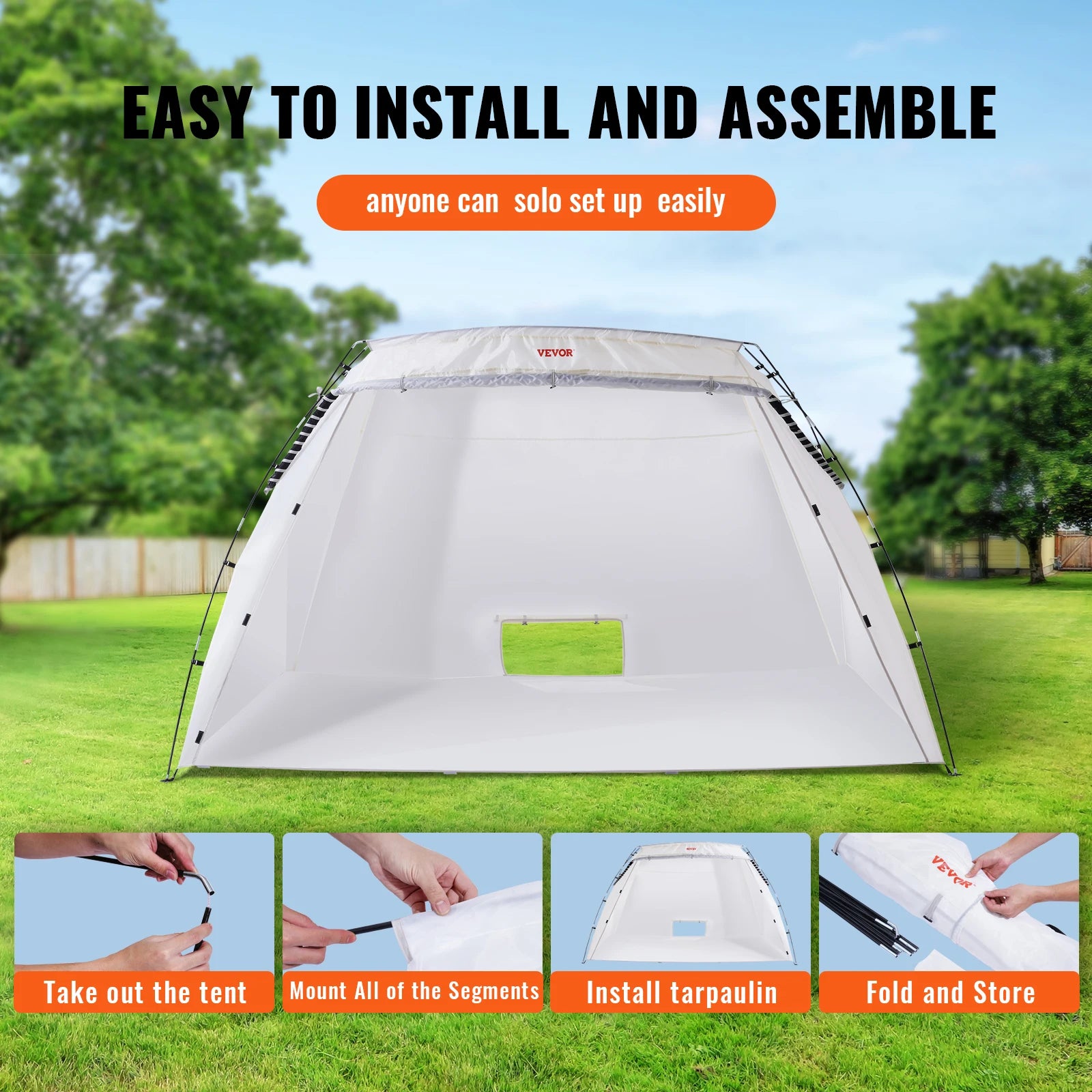 Portable Paint Booth Shelter Foldable Spray Painting Tent