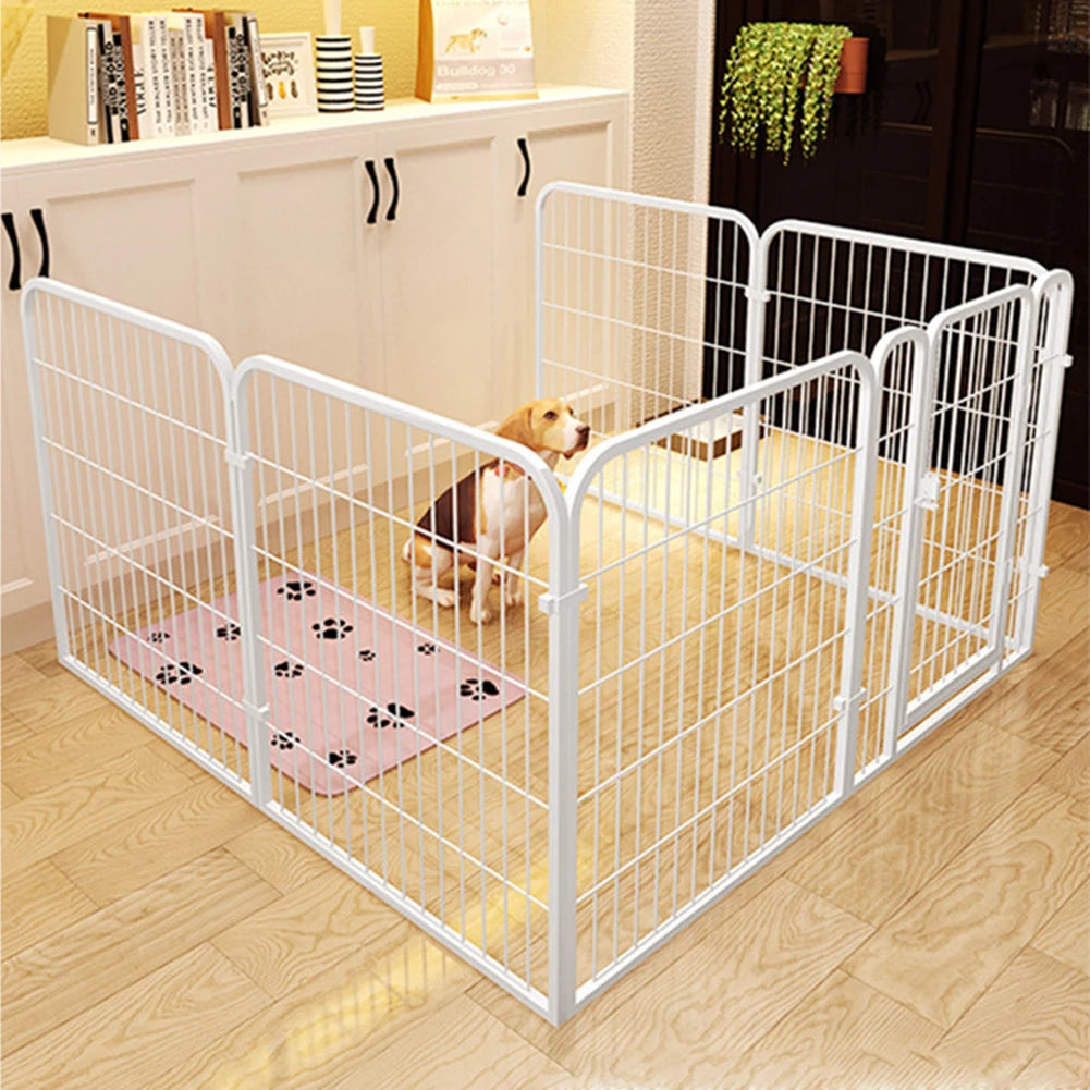 6 Panels Heavy Duty Dog Puppy Playpen Foldable Detachable