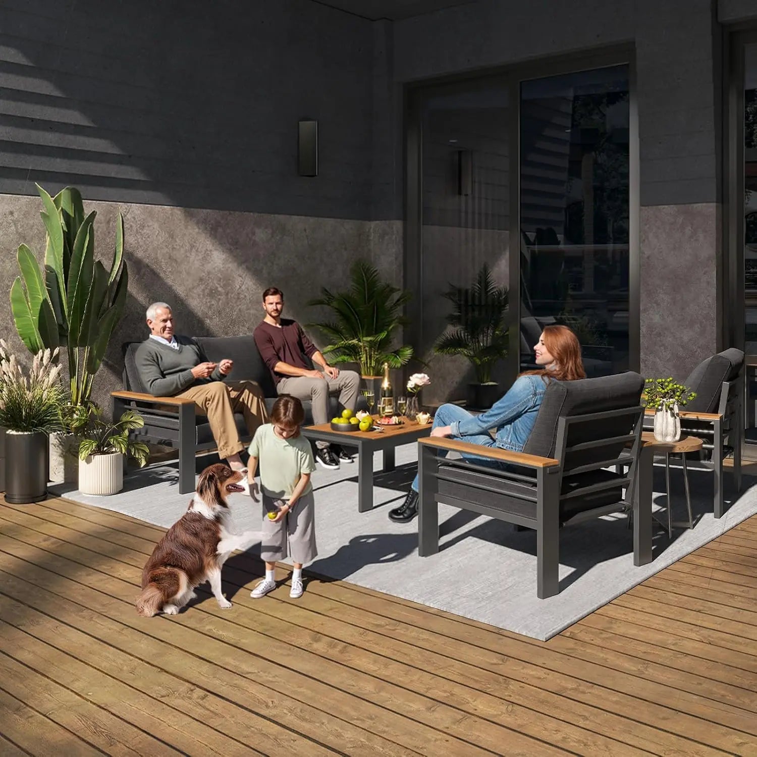 4 piece Aluminum Outdoor Patio Furniture Set