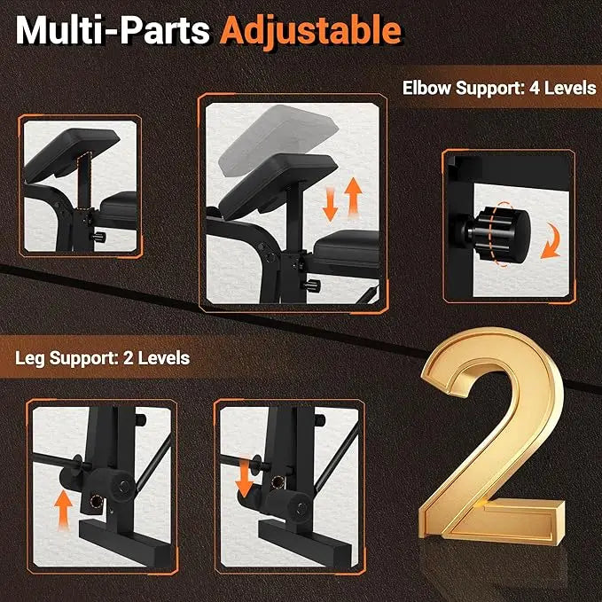 7 IN 1 Weight Bench Set with Squat Rack