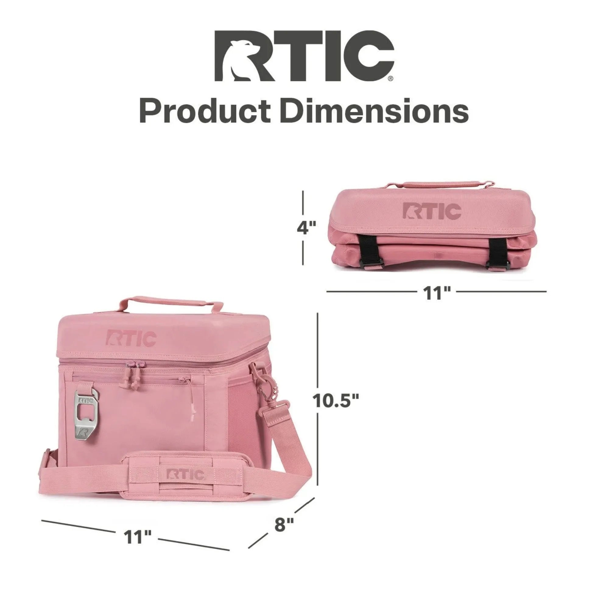 15 Can Everyday Cooler, 16 Qt Collapsible with Bottle Opener, Dusty Rose