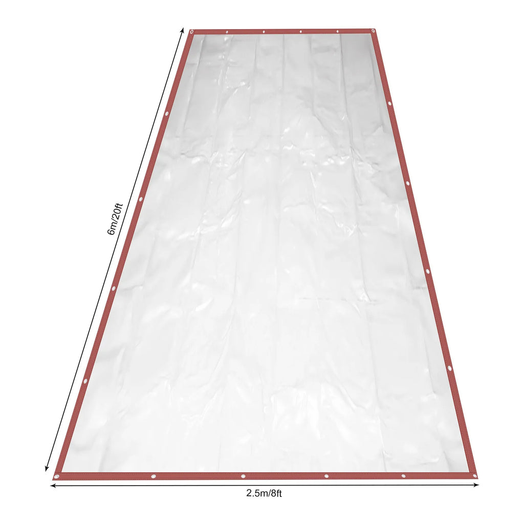 Brown Rainproof Clear Awning Canopy Deck Cover
