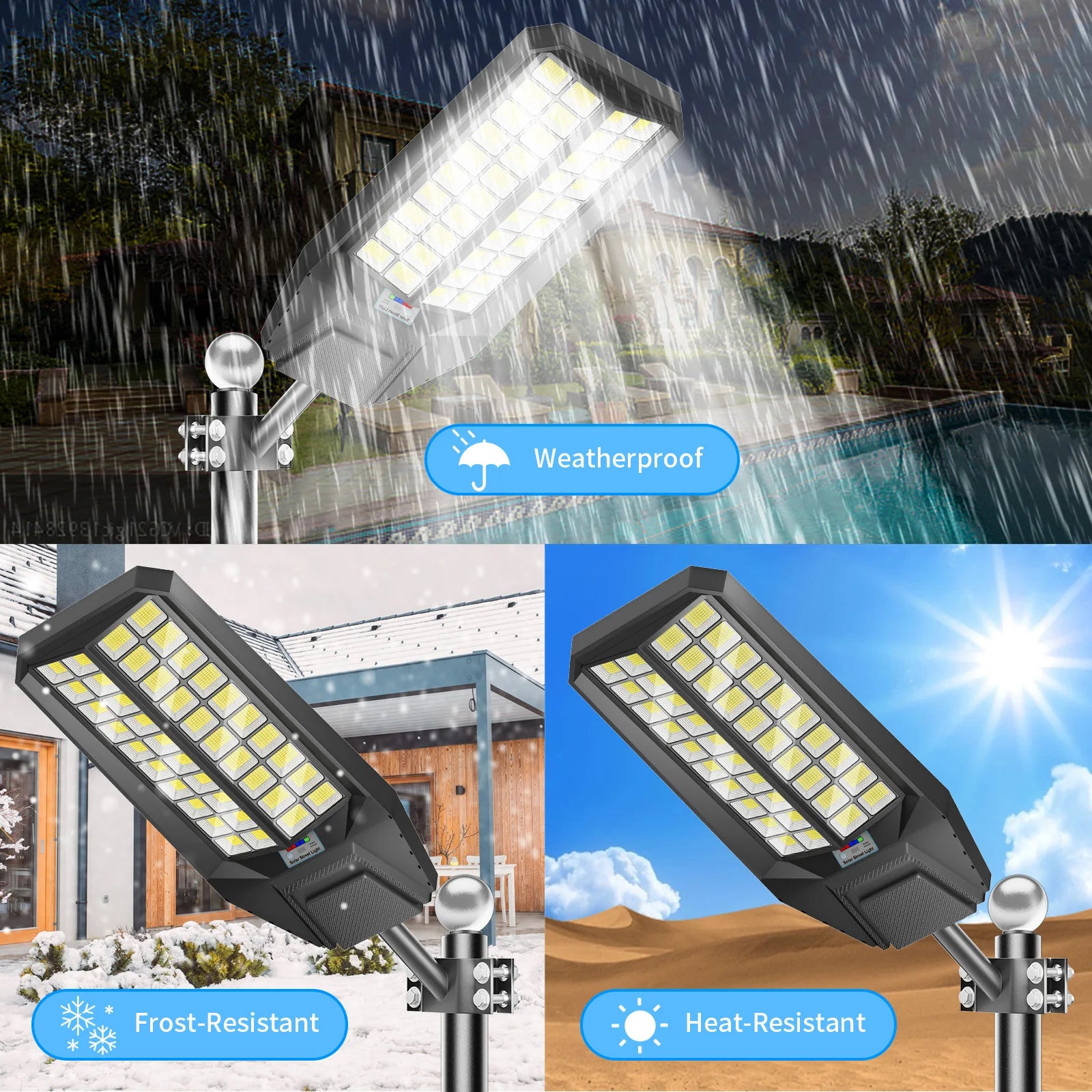 Outdoor solar light 8000W LED waterproof motion sensor street light