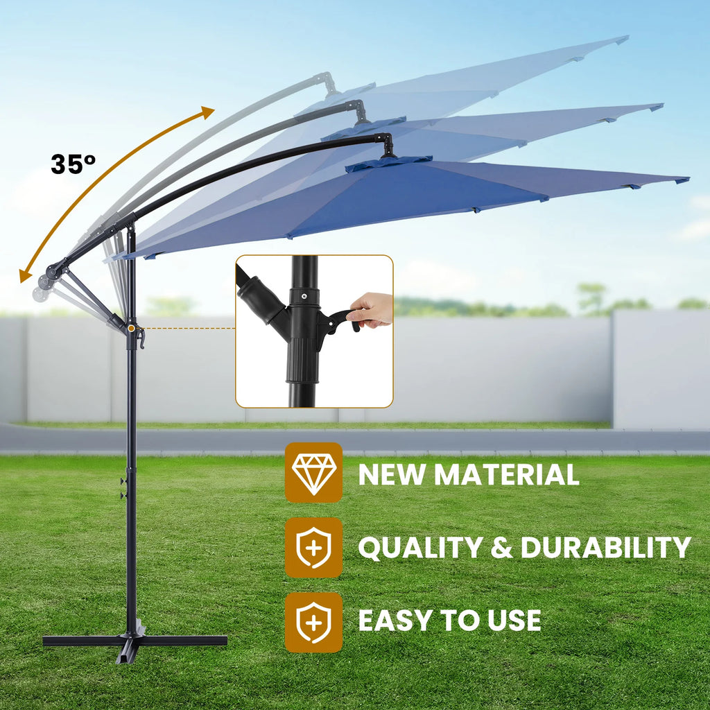 10FT Outdoor Patio Umbrella with Easy Tilt Adjustment
