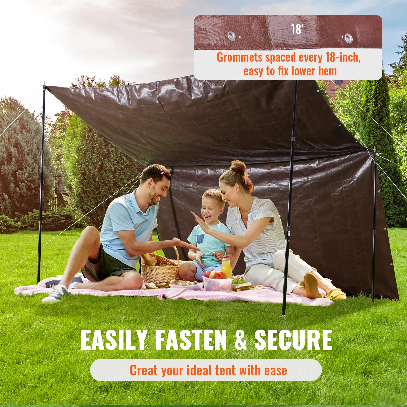 Heavy Duty Tarp Waterproof Tear Proof Poly Plastic Cover
