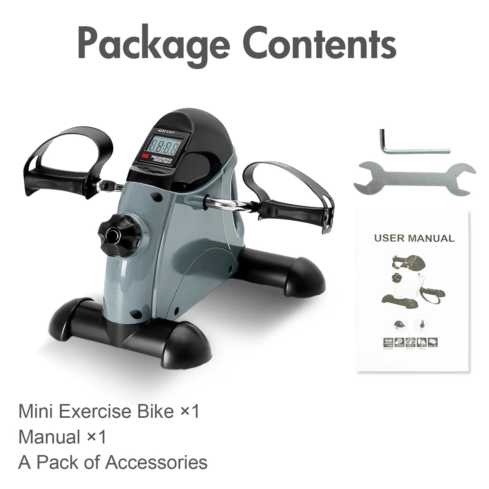 Mini Pedal Exercise Bike Under Desk Trainer Fitness