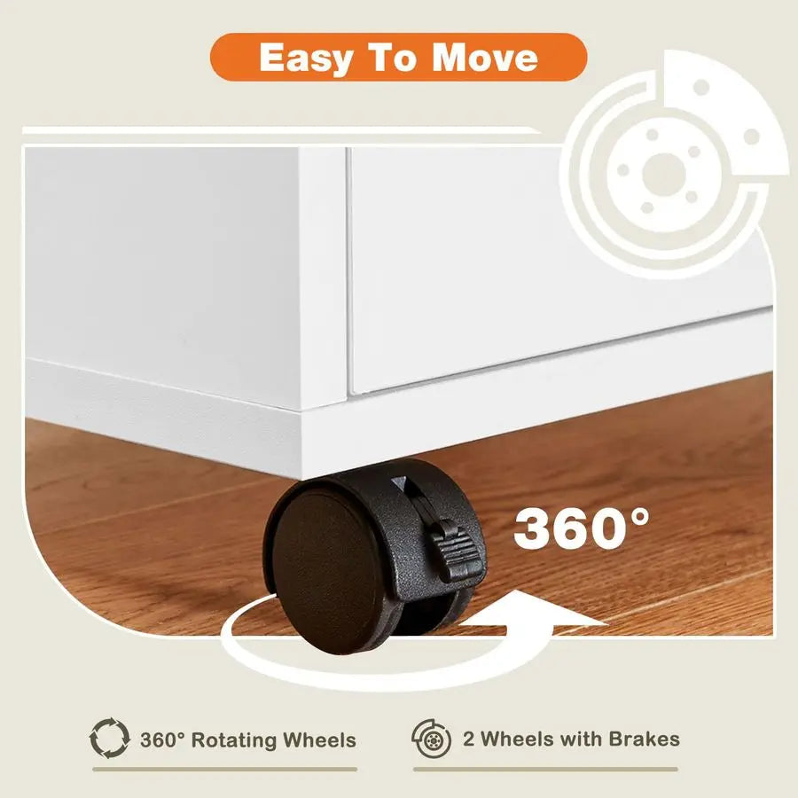 Drawer Mobile File Cabinet Under Desk Storage