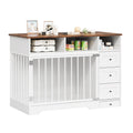 48 Inch Large Farmhouse Wooden Dog Crate Furniture