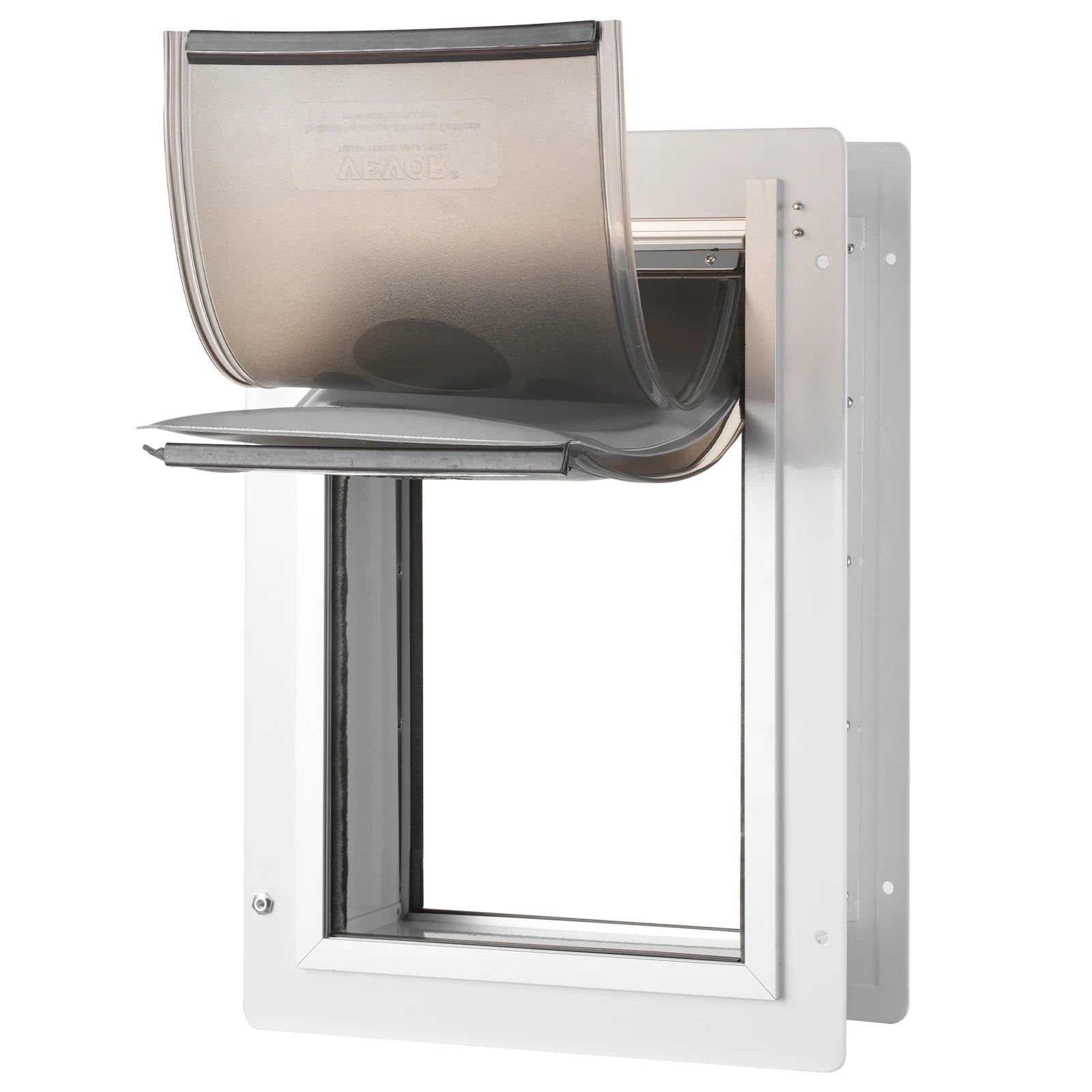 Pet Door Metal Frame with Lock and 3-Flap System