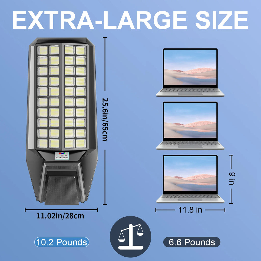 Outdoor solar light 8000W LED waterproof motion sensor street light