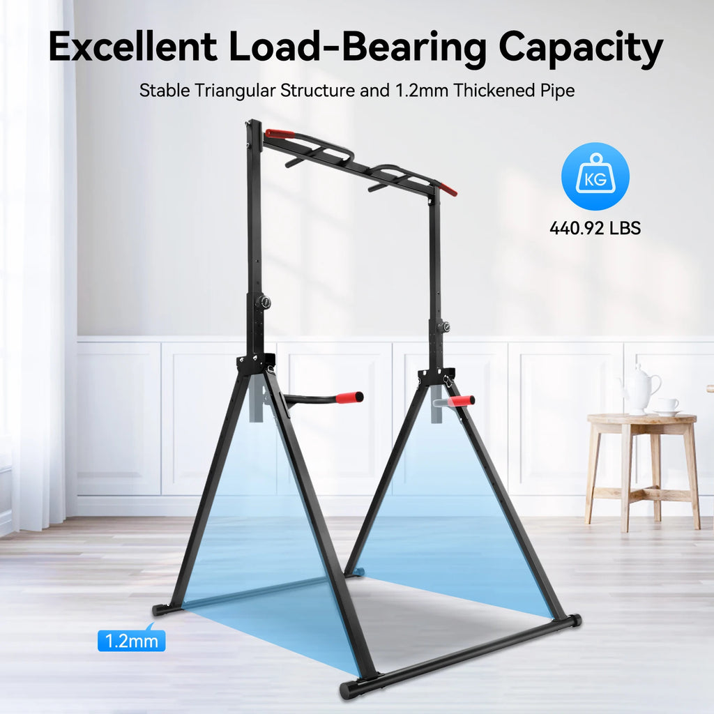 Adjustable Pull Up Bar, 200kg Load Foldable Home Gym