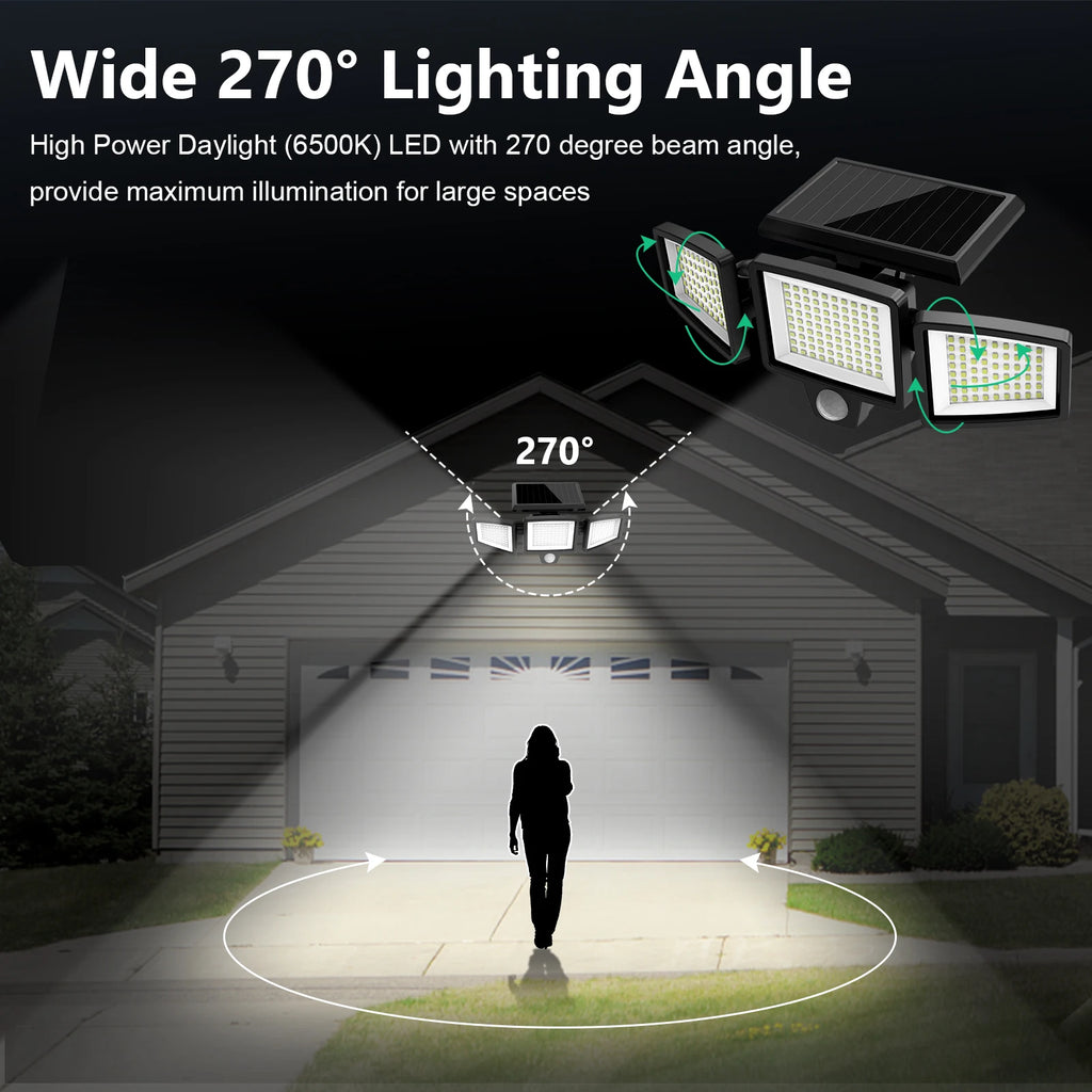 4-Pack Outdoor Solar Lights, Motion Sensor For Yard And Patio