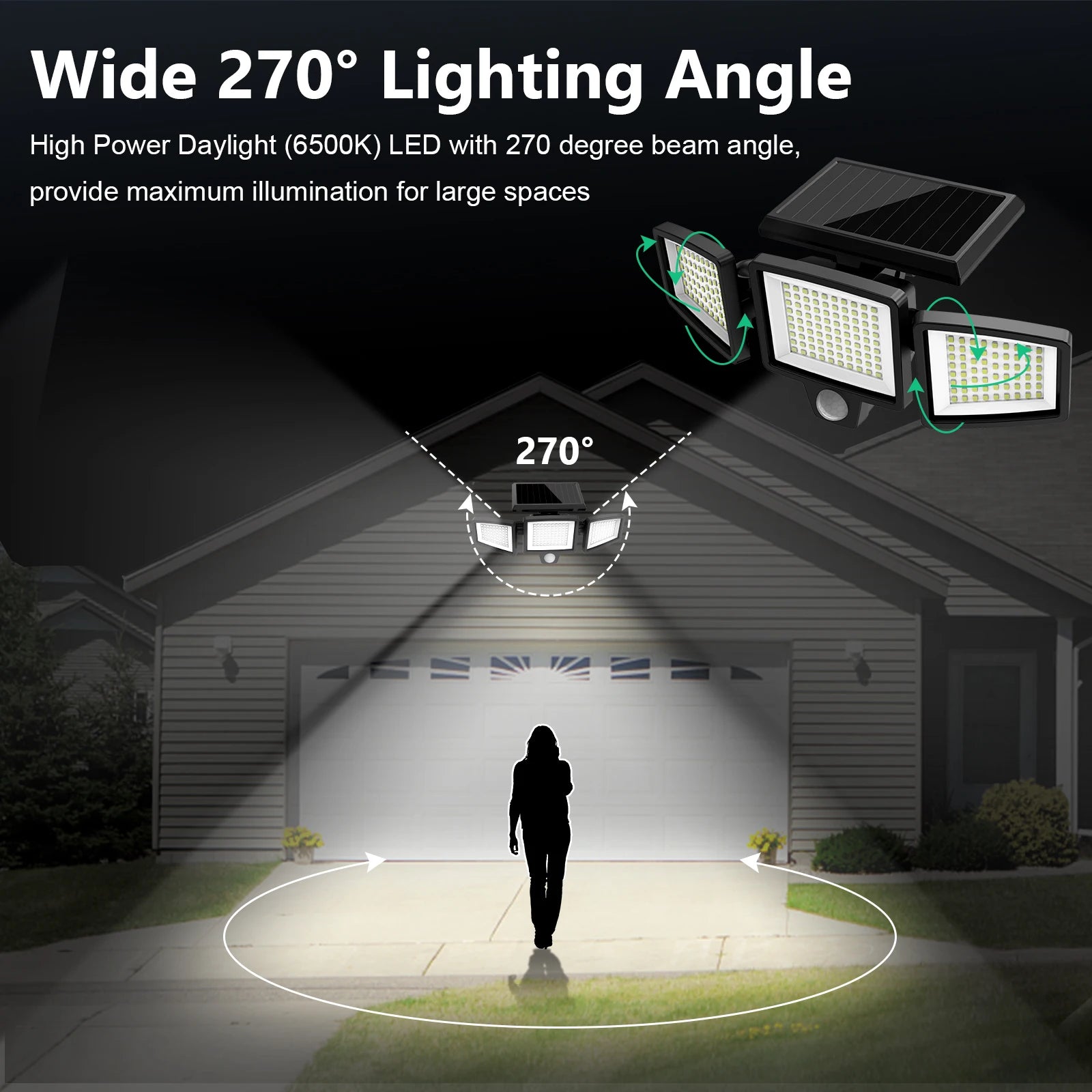 4-Pack Outdoor Solar Lights, Motion Sensor For Yard And Patio