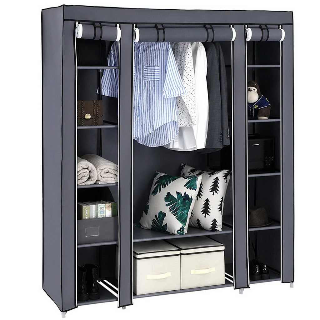 69" Portable Clothes Closet Wardrobe Storage Organizer