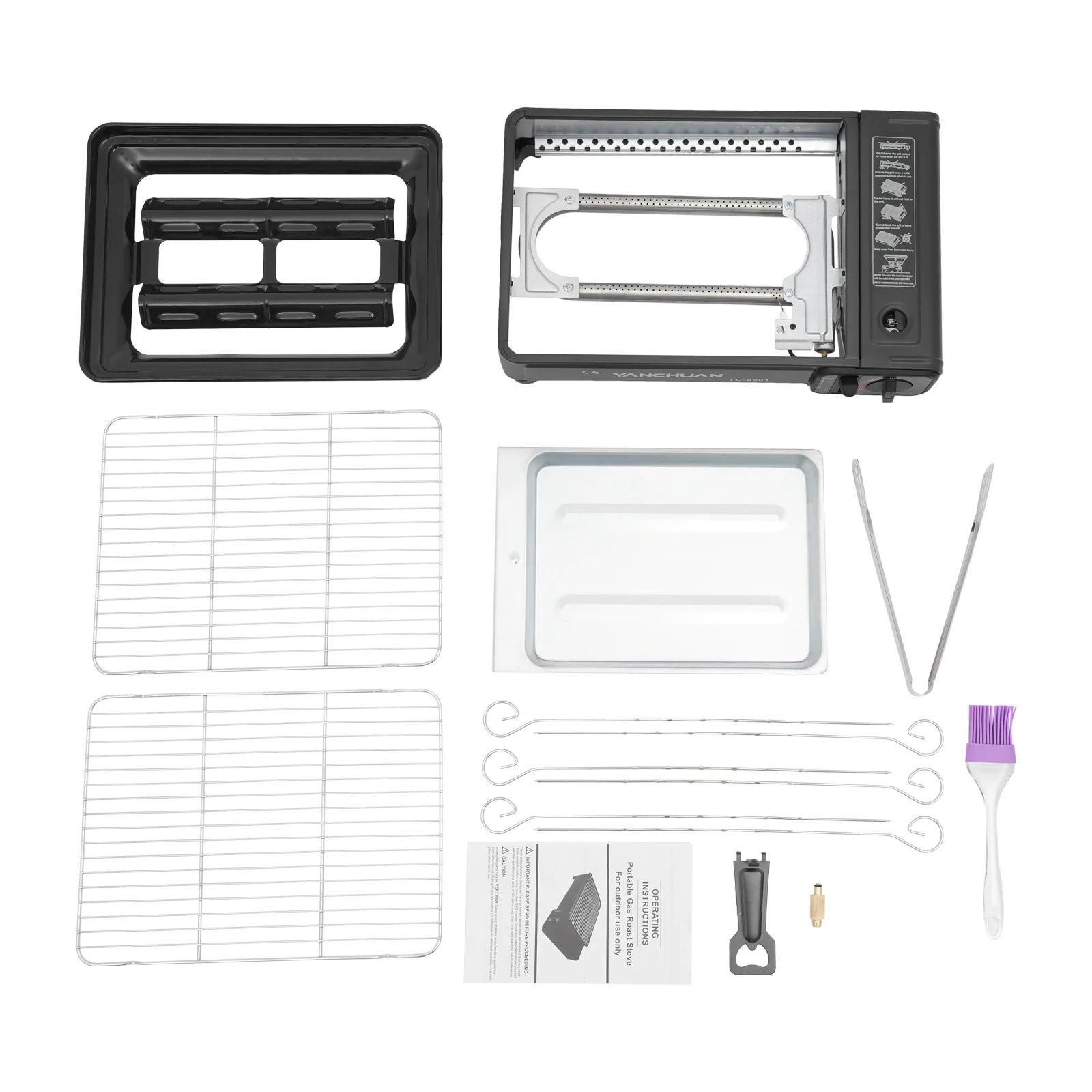 Portable Gas Barbecue Stove Camping with Carrying Case