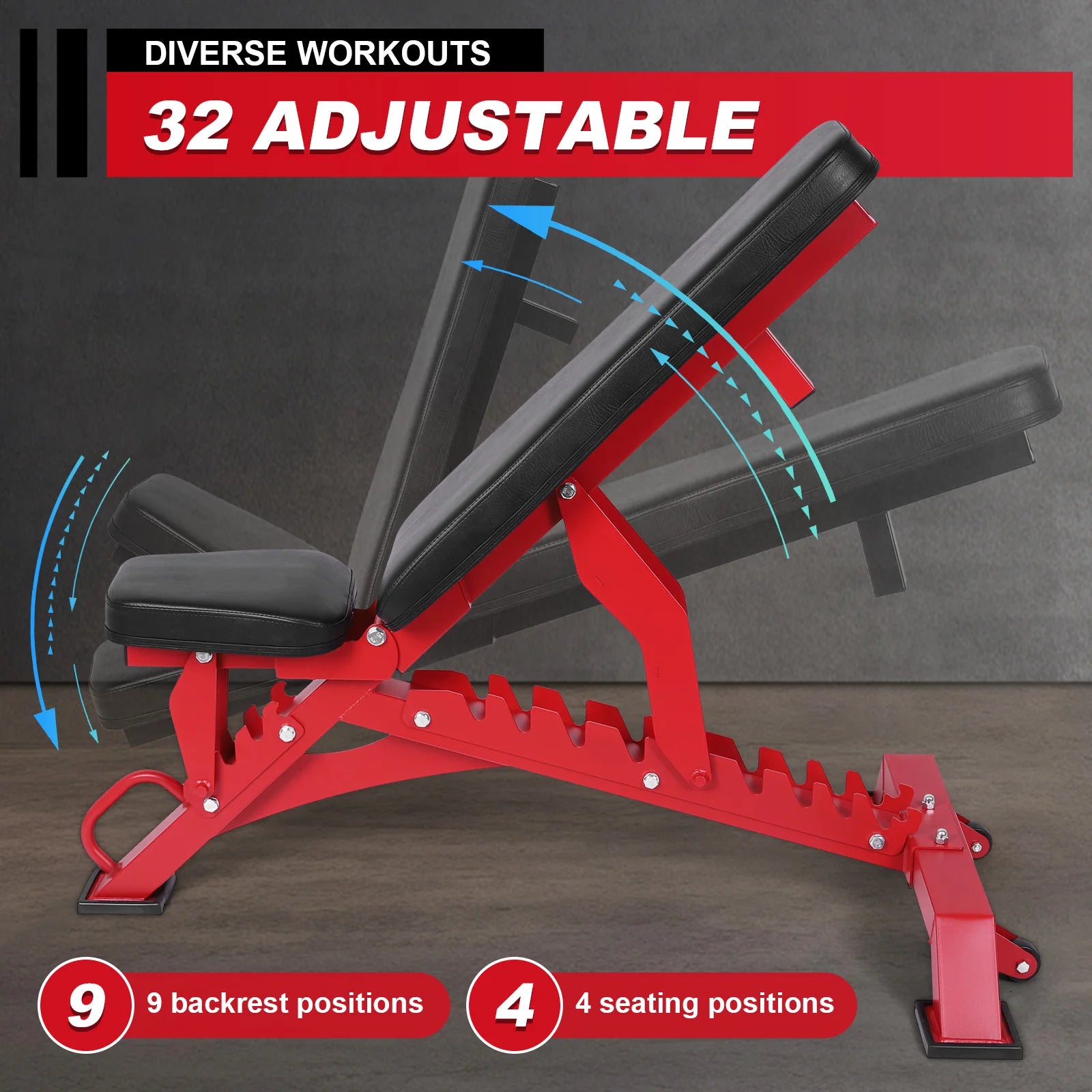 Workout Bench Adjustable Incline Decline Bench