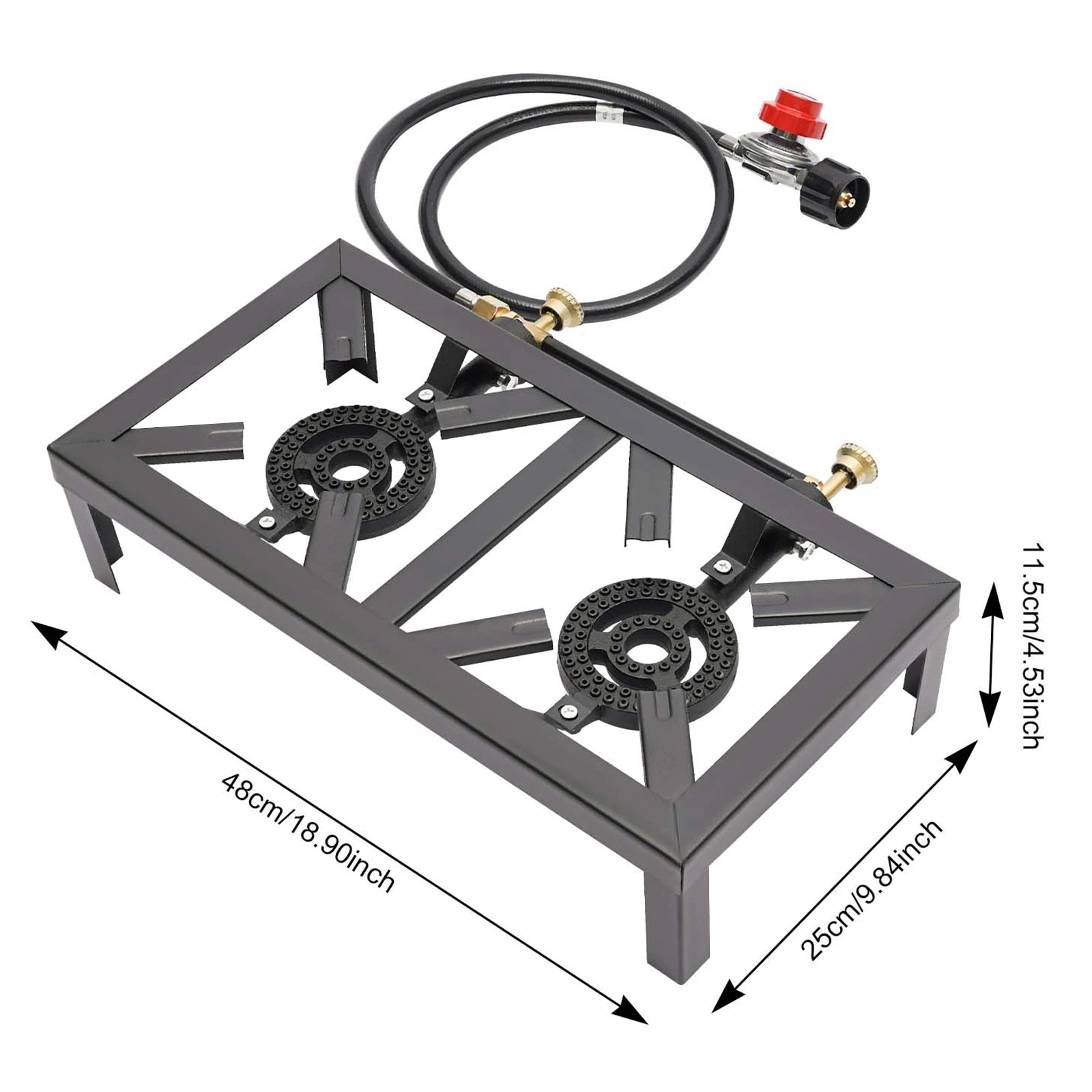Portable Double Burner Outdoor Gas Stove Propane Cooker