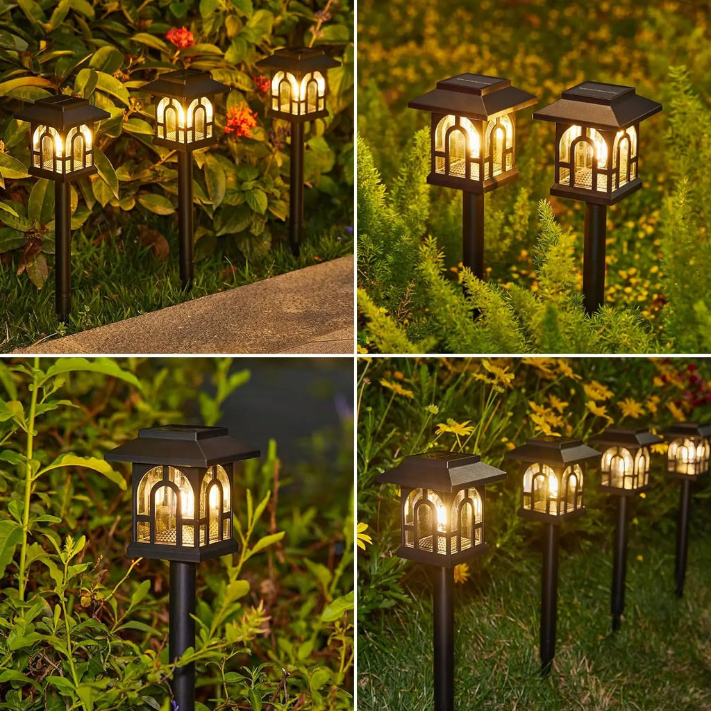 6/10 Pack Solar Pathway Lights Outdoor Auto On/Off