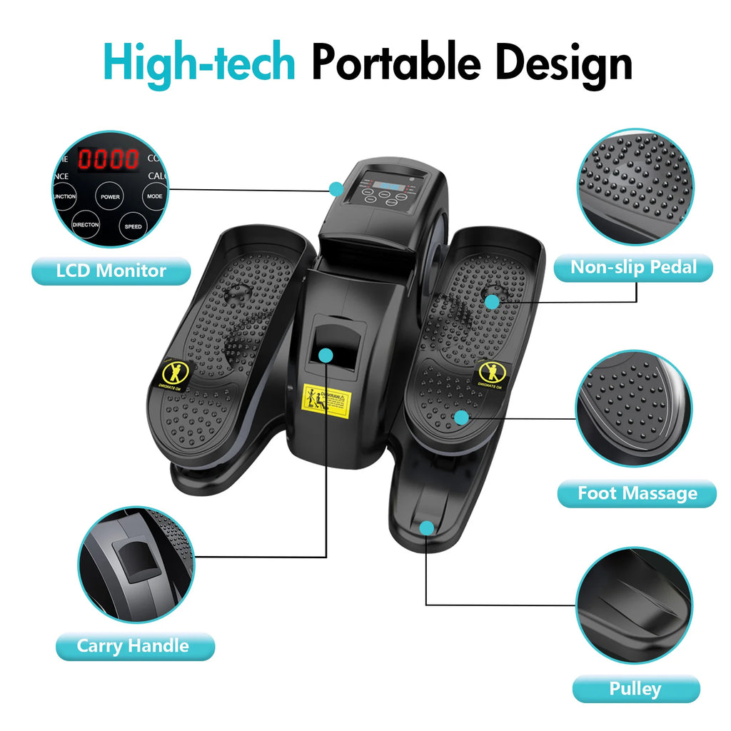 Under-Desk Elliptical Machine Portable Pre-Installed