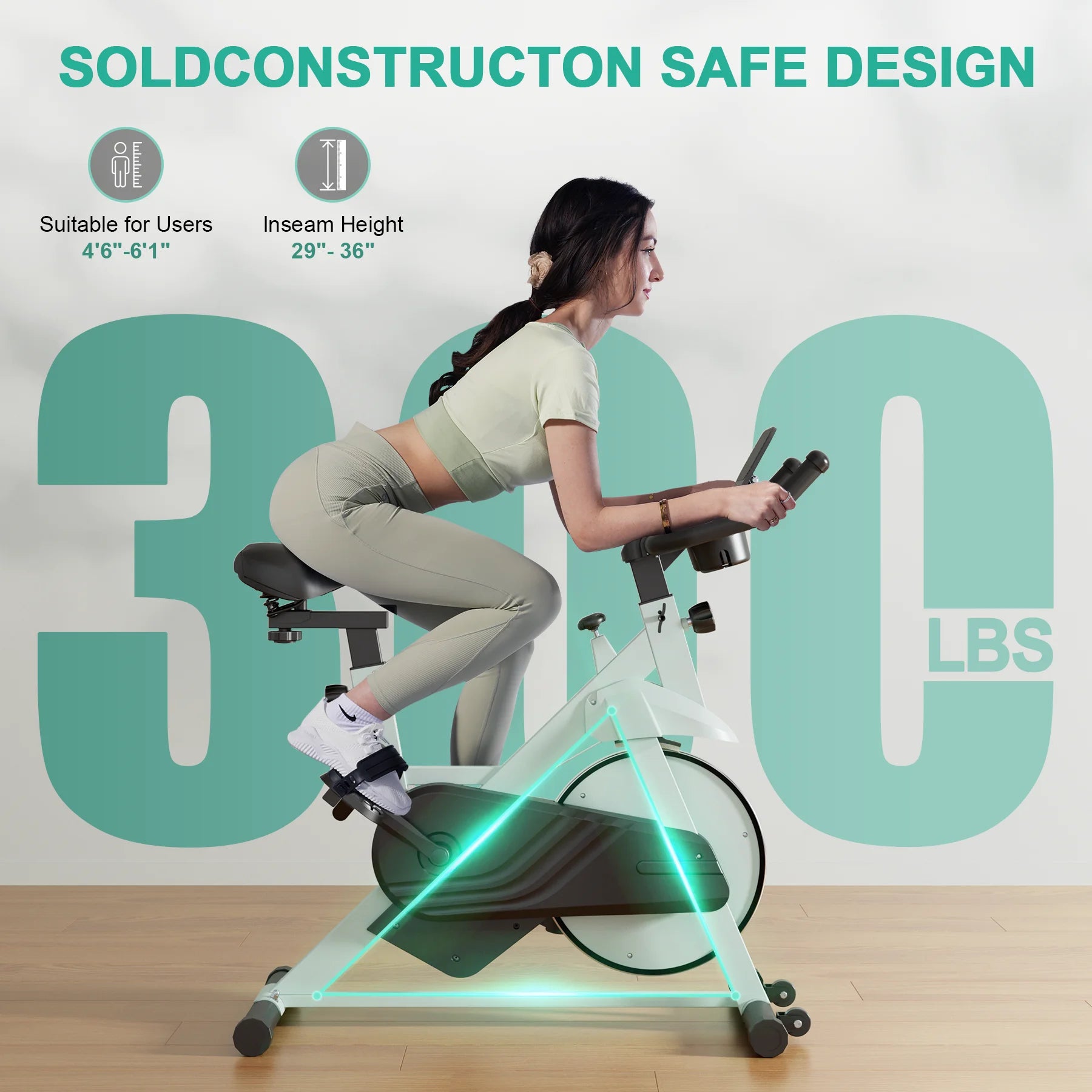 Exercise Bike, 32-Level Magnetic Resistance Stationary Bike
