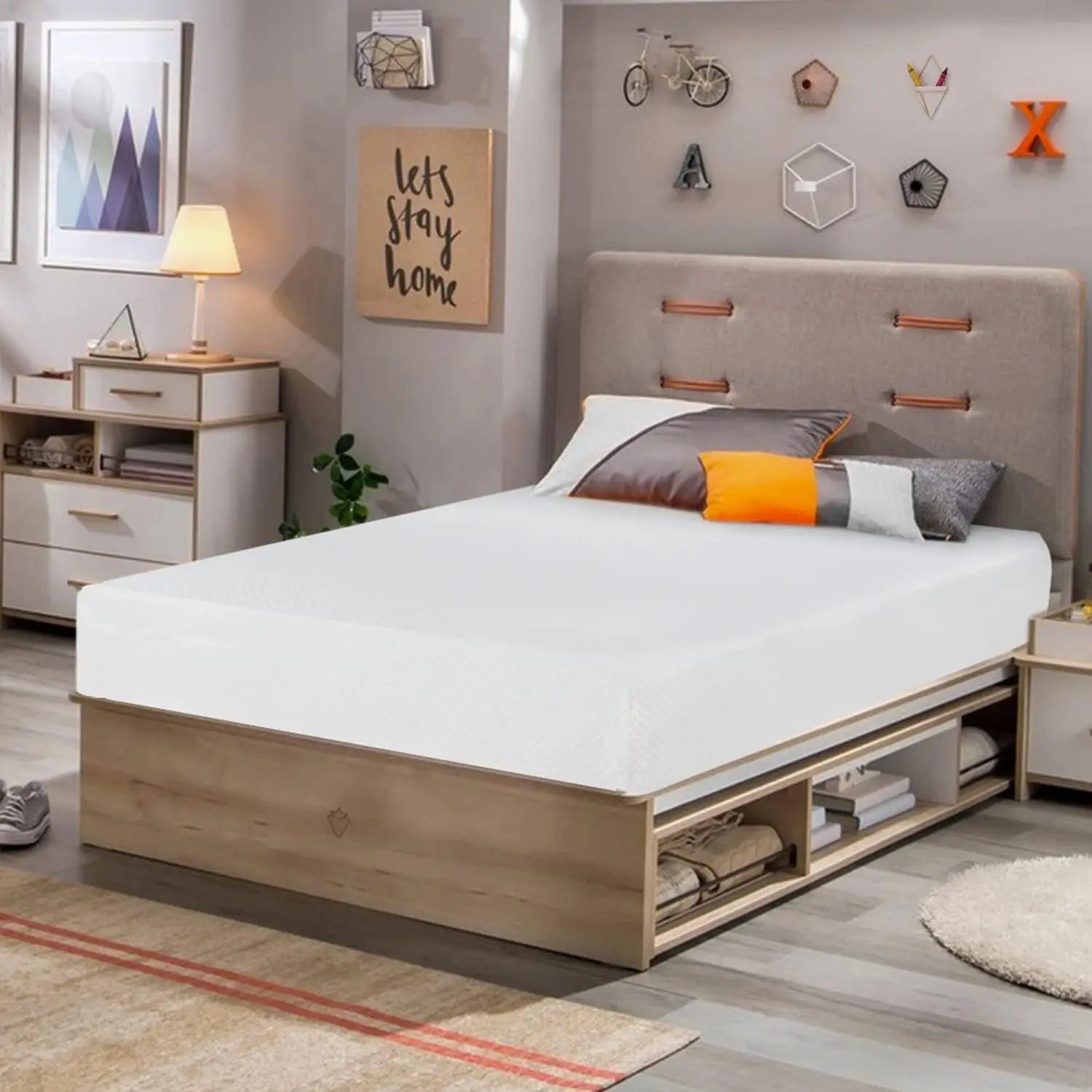 8 Inch Twin Gel Memory Foam Mattress, Medium Firm