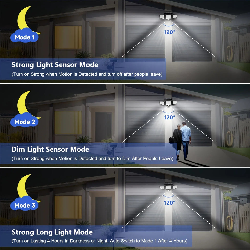 4-Pack Outdoor Solar Lights, Motion Sensor For Yard And Patio