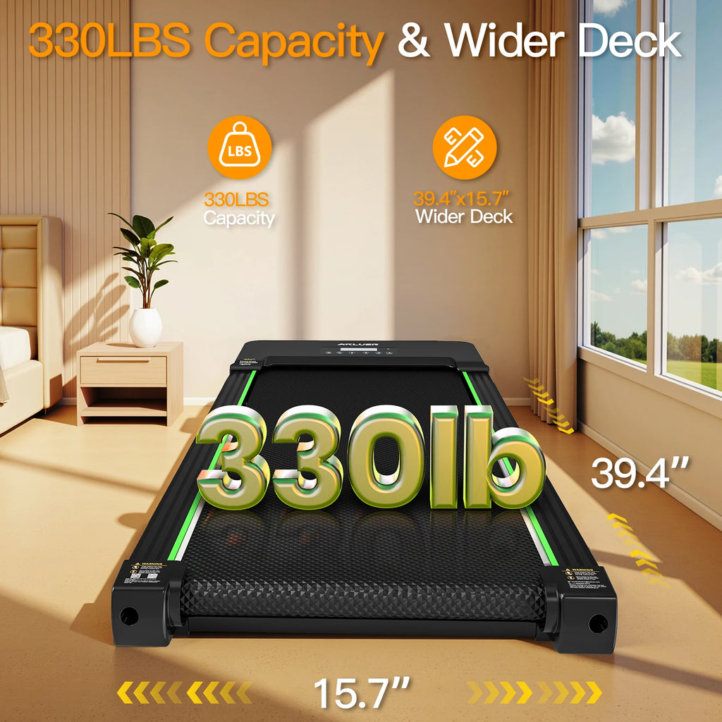 Walking Pad with 12% Auto Incline, 2.5HP Quiet Treadmill