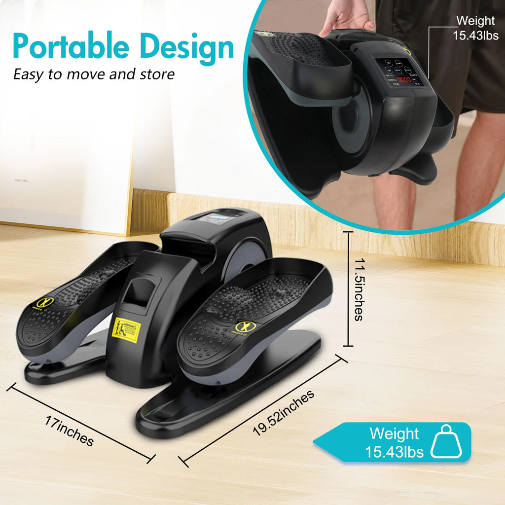Under-Desk Elliptical Machine Portable Pre-Installed