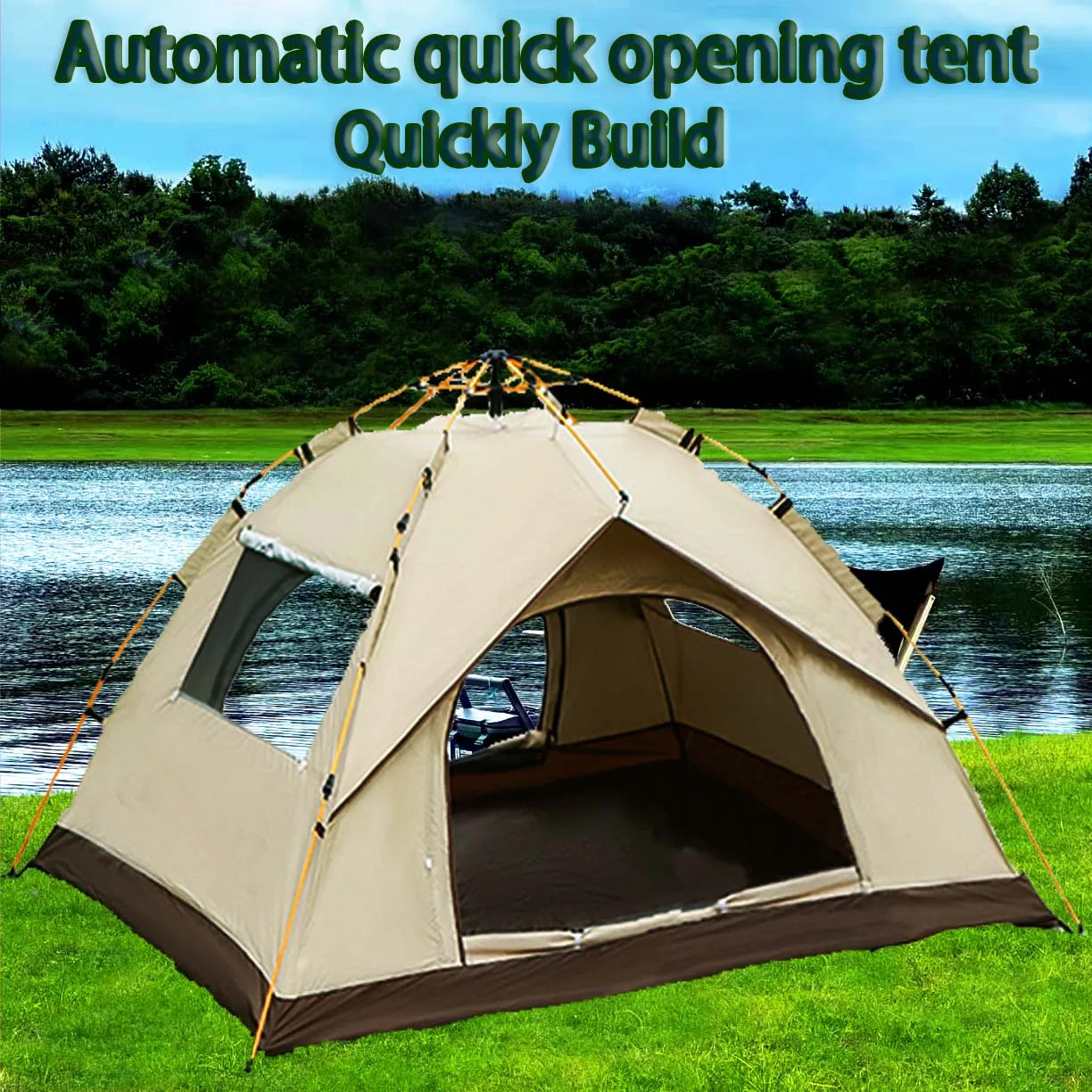 Outdoor Sunshade  Camping Tent For 4 Persons Waterproof