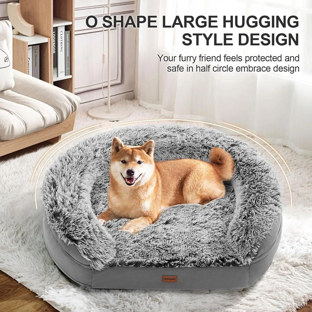 3.7' Thickened Orthopedic Dog Bed for XL Dogs