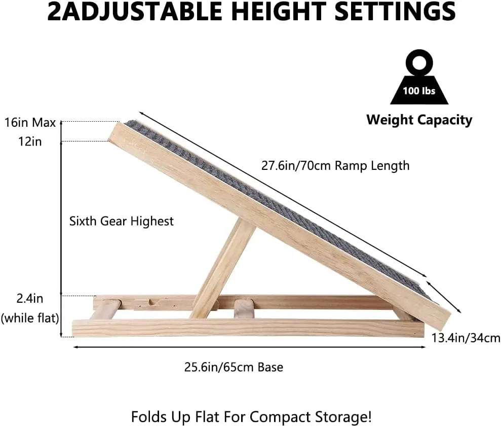 Wooden Pet Dog Safety Ramp Ladder Lightweight