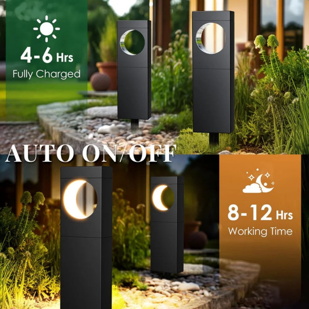 4/6 Pack Super Bright Solar LED Pathway Lights