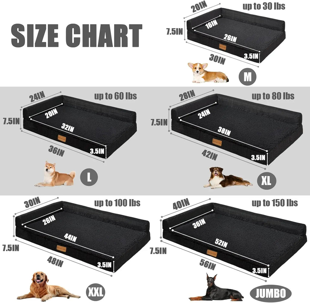 Extra Large Orthopedic Dog Bed 48x30 Inches
