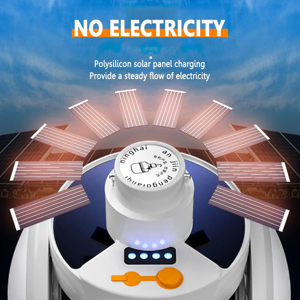 LED 5 Gear Solar Camping Light Bulb Rechargeable