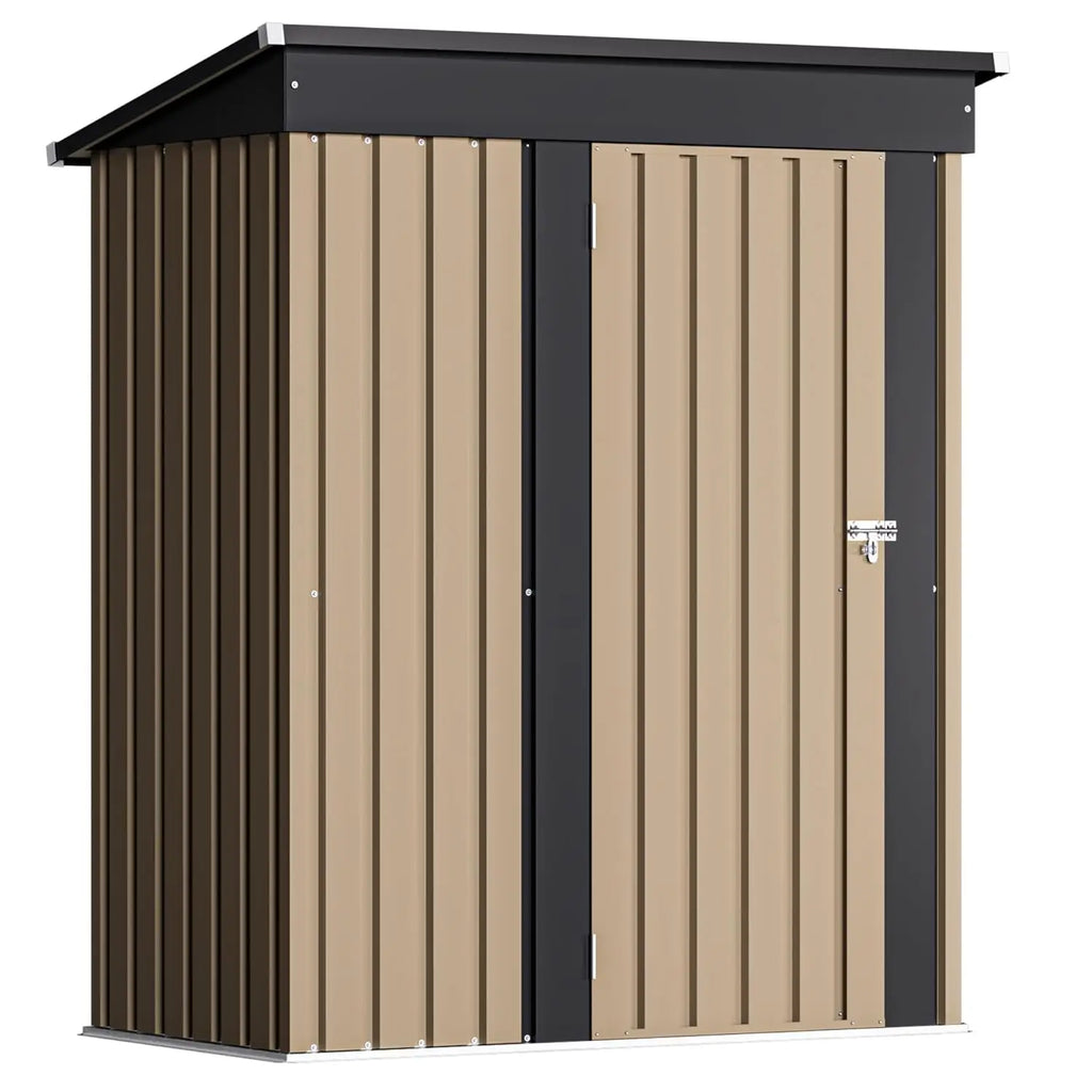 Outdoor Storage Shed 5 x 3 FT Lockable Metal Steel Anti-Corrosion Customized