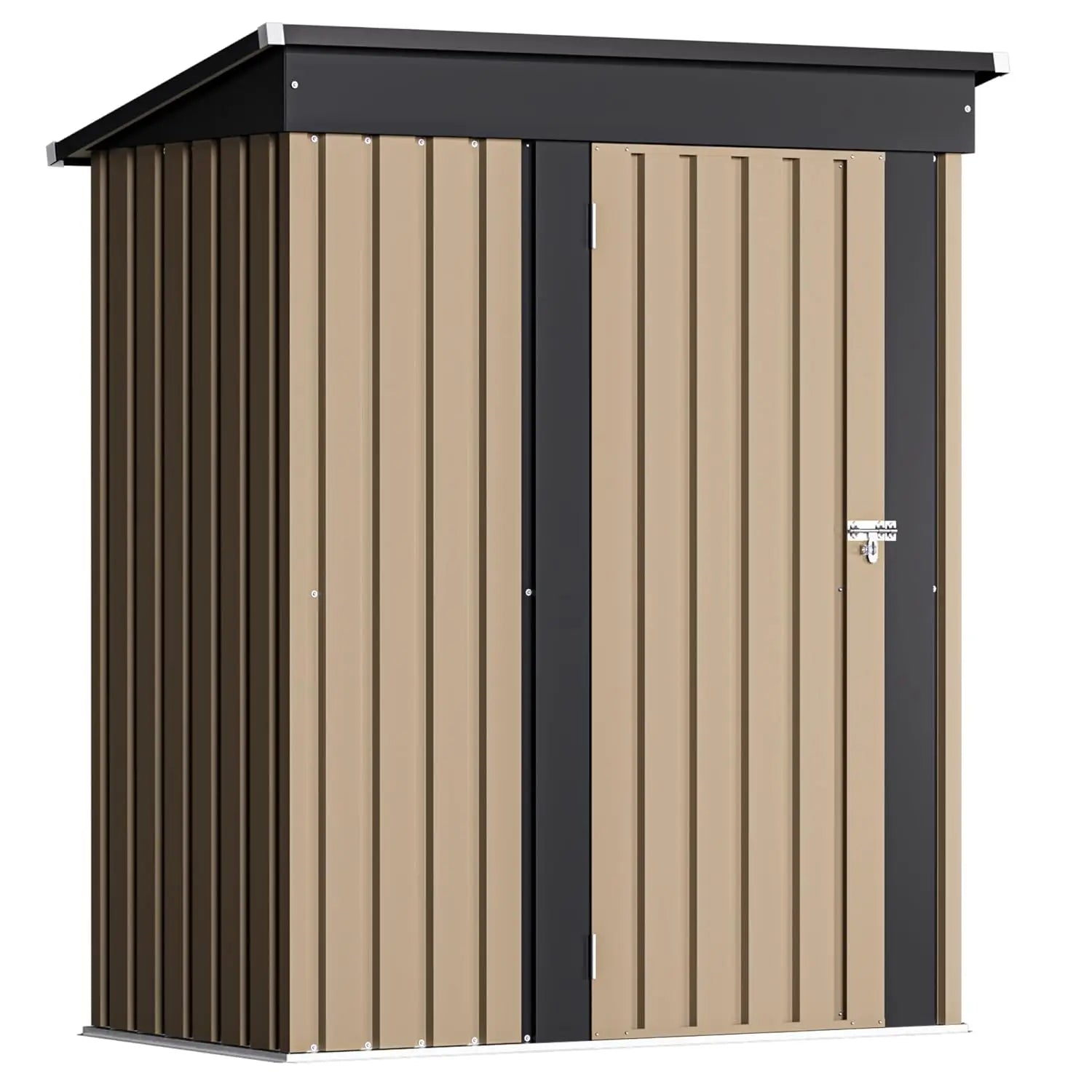 Outdoor Storage Shed 5 x 3 FT Lockable Metal Steel Anti-Corrosion Customized