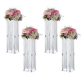 4Pcs Wedding Flower Stand Clear Floor Vase