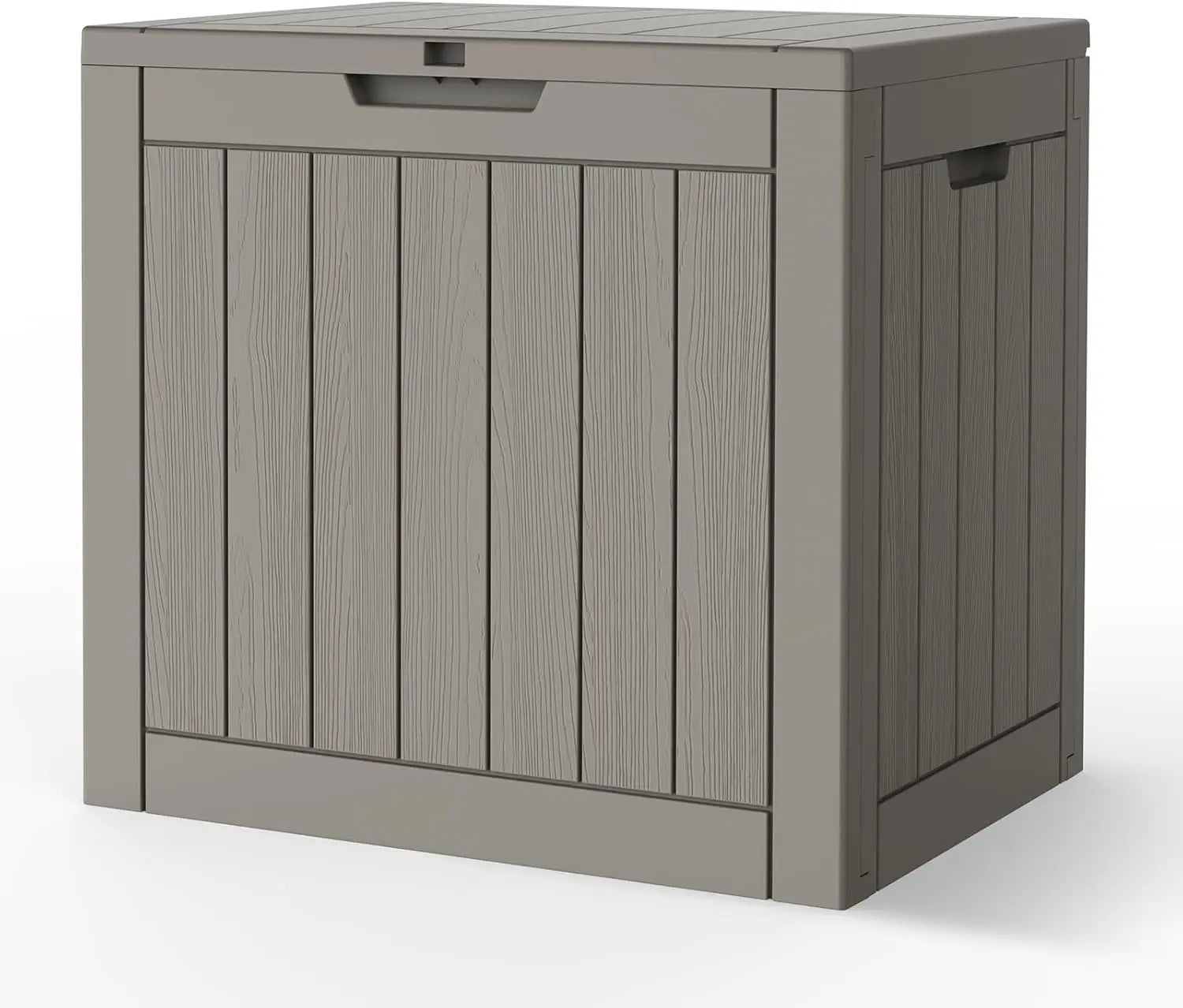 45Gal Black Deck Box Waterproof w/Lockable Lid For Patio